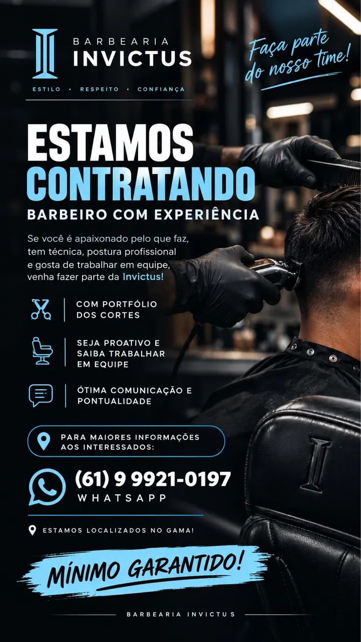 Estamos contratando barbeiro!