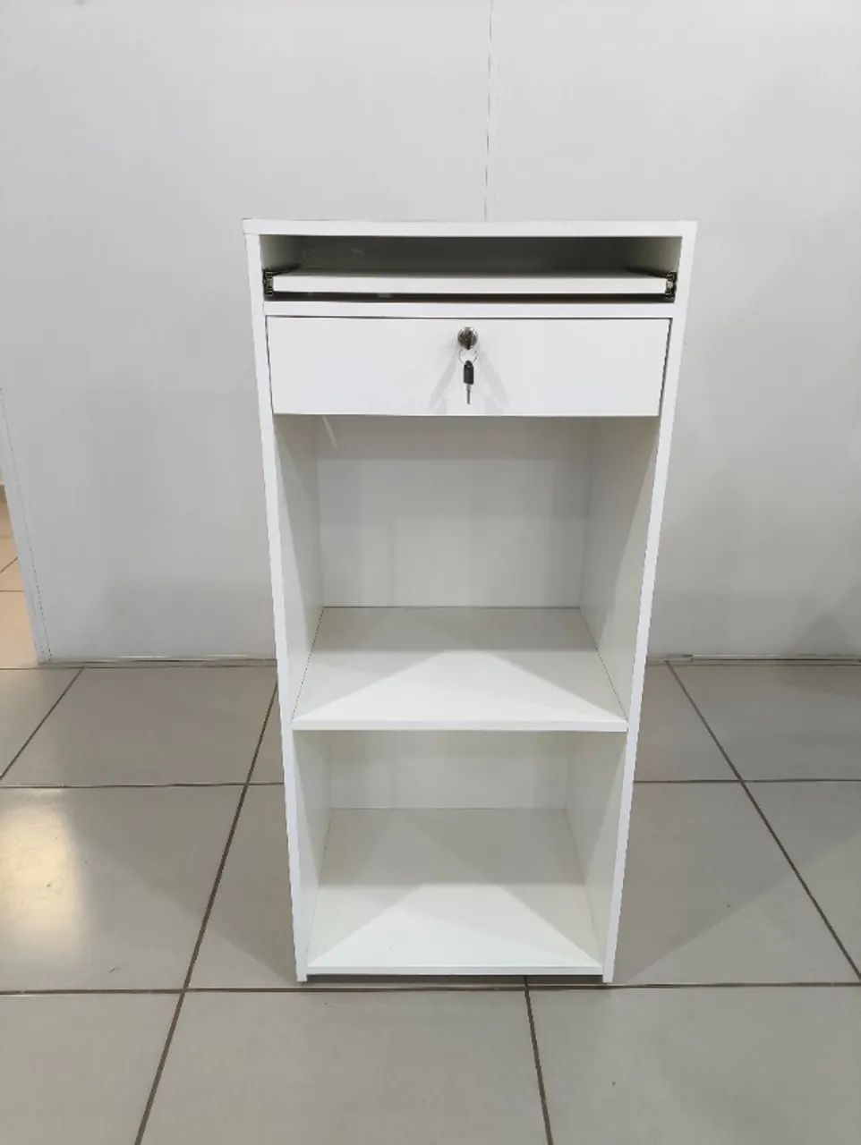 Balcão caixa atendimento recepção com gaveta com chave - Foto 2