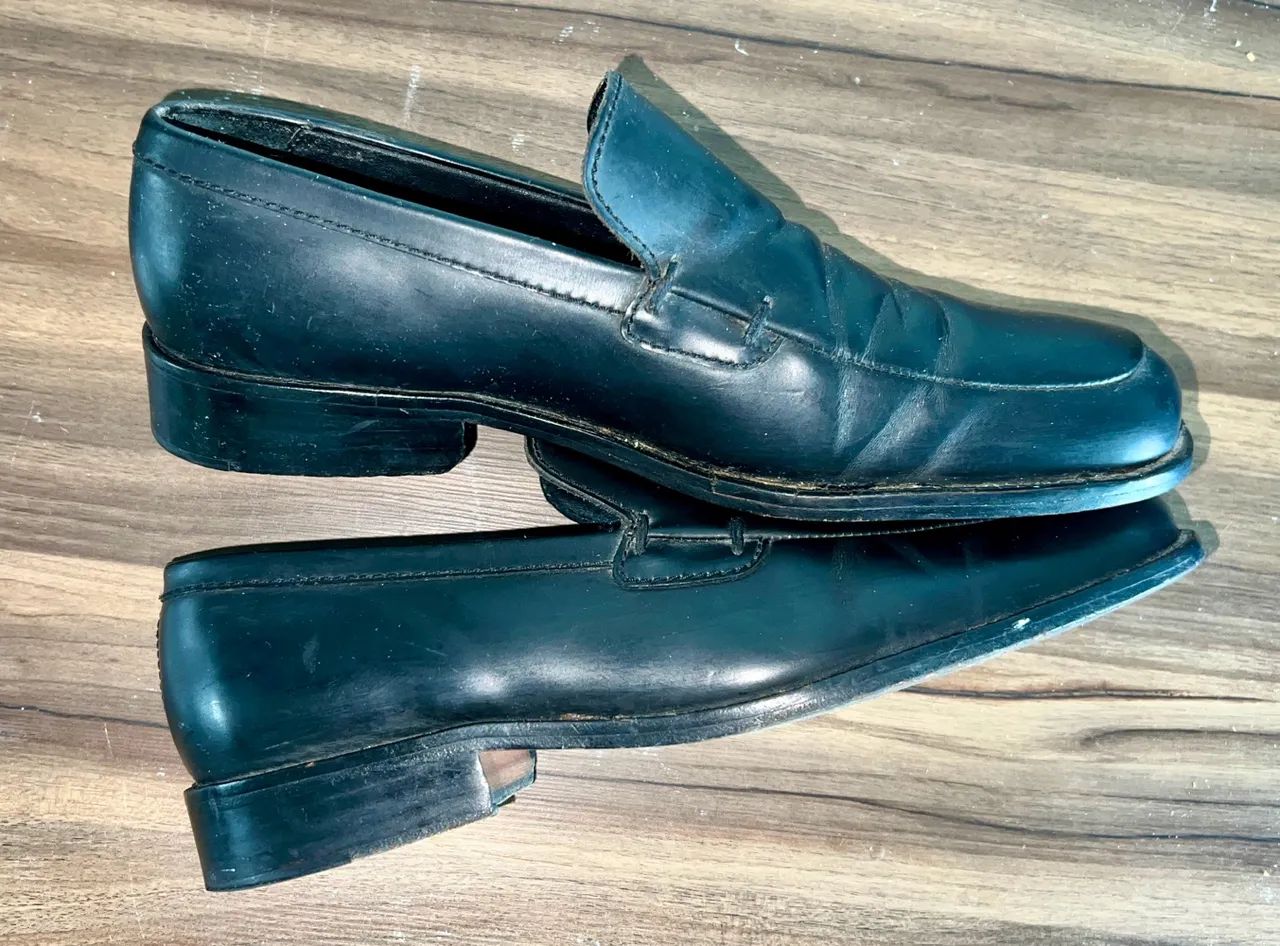 mocassim Fórum couro preto 41 - Foto 4