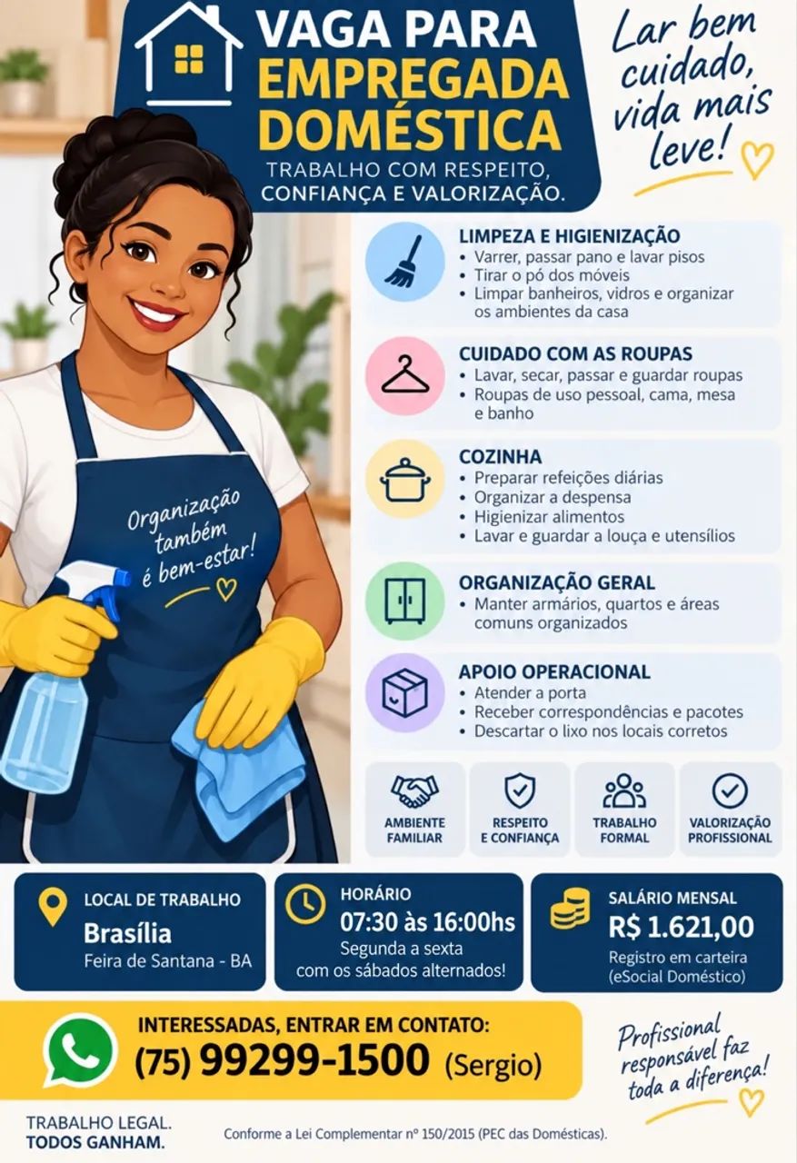 Contrata -se Domestica!