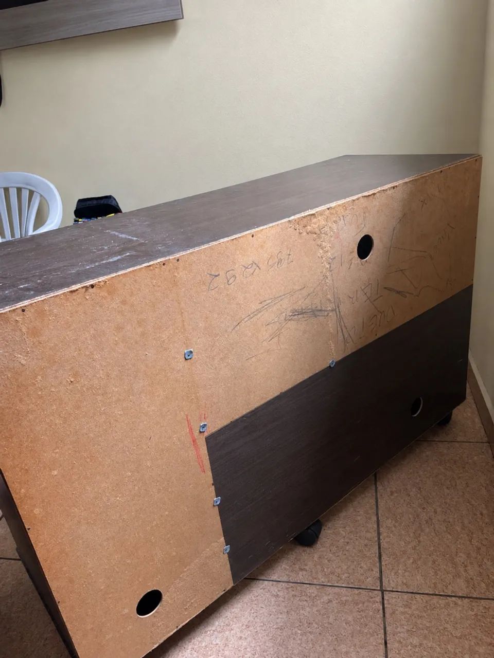 conjunto rack e painel para tv marrom - Foto 3