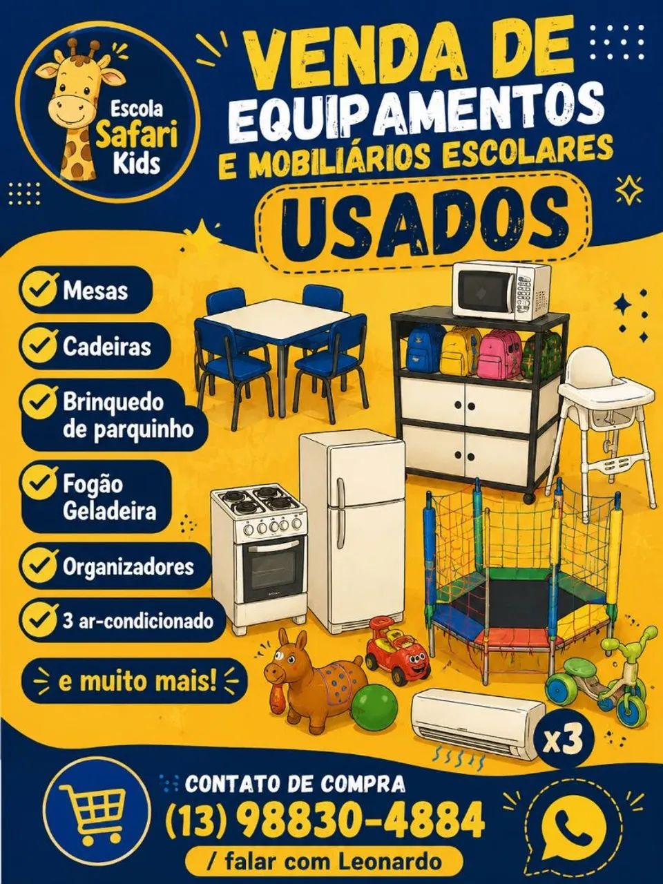 Vendo equipamentos e mobíliarios escolares