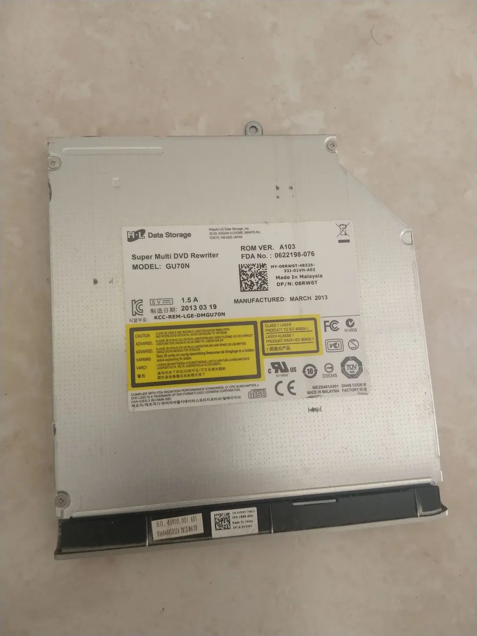 Leitor e gravador de dvd notebook dell