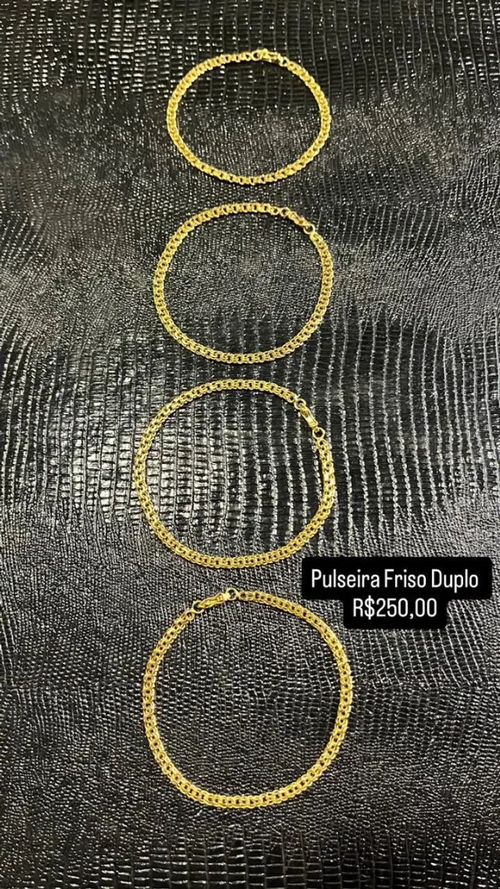 Pulseiras de Prata Banhado a Ouro  - Foto 3