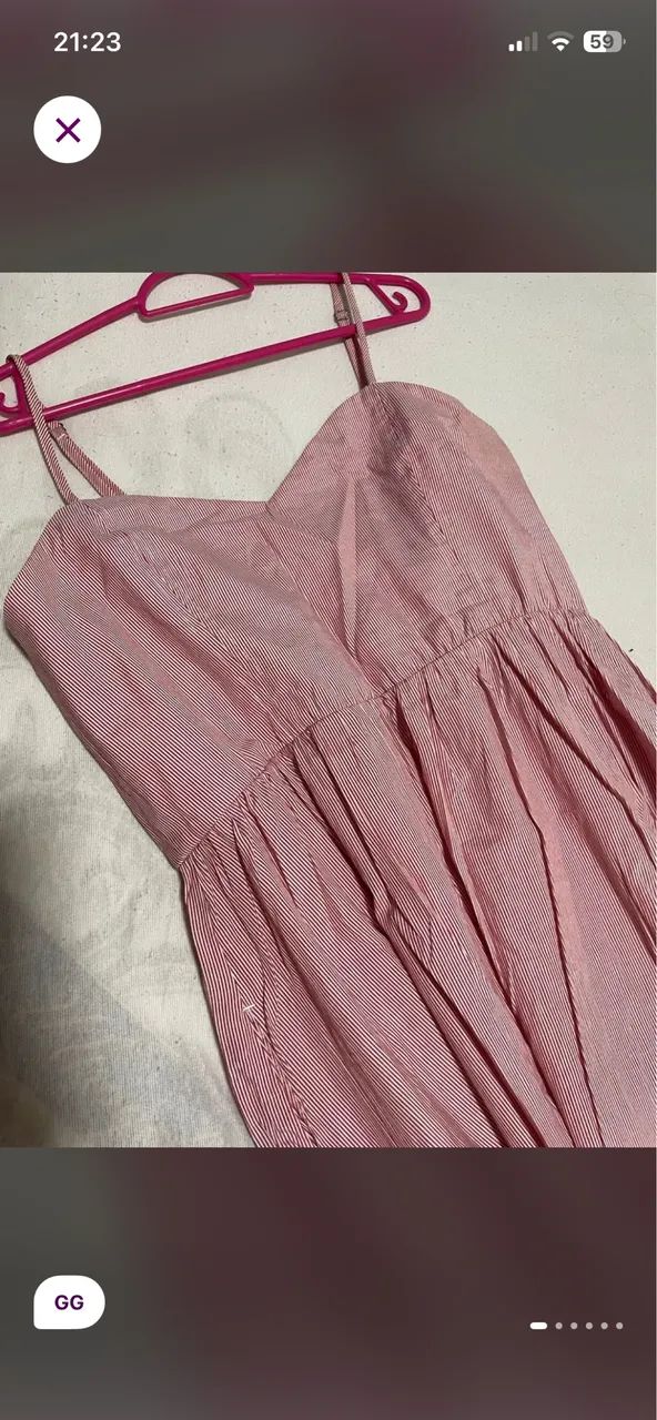Vestido midi listrado gg Riachuelo