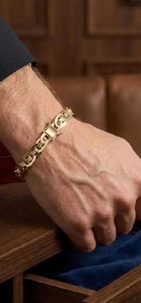 Pulseira de ouro Imperador 10.6g - Foto 2
