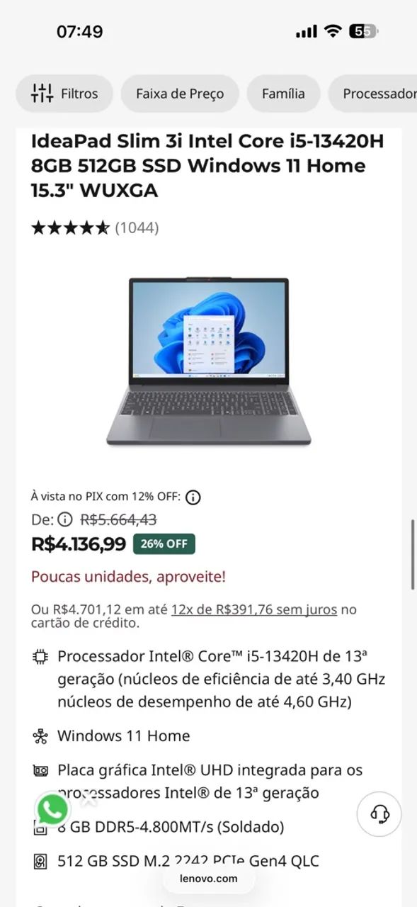 Lenovo i5 13? Geração  - Foto 3