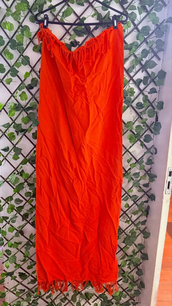 Canga Laranja com Franjas - Foto 2
