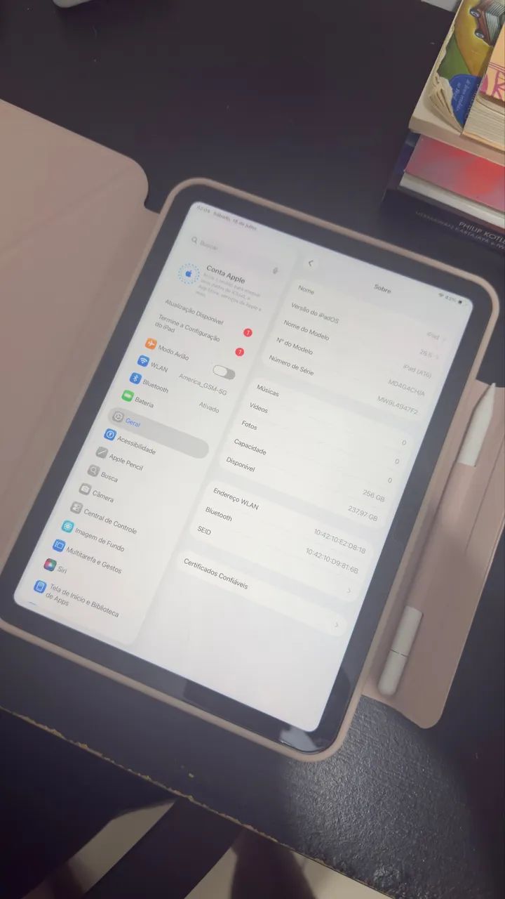 iPad 11ª Geração (A16) Wi-Fi 256GB + Apple Pencil USB-C | Estado