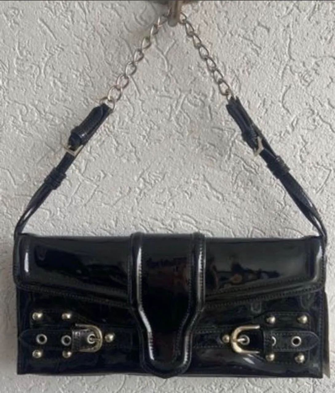 Bolsa preta ombro verniz  - Foto 5