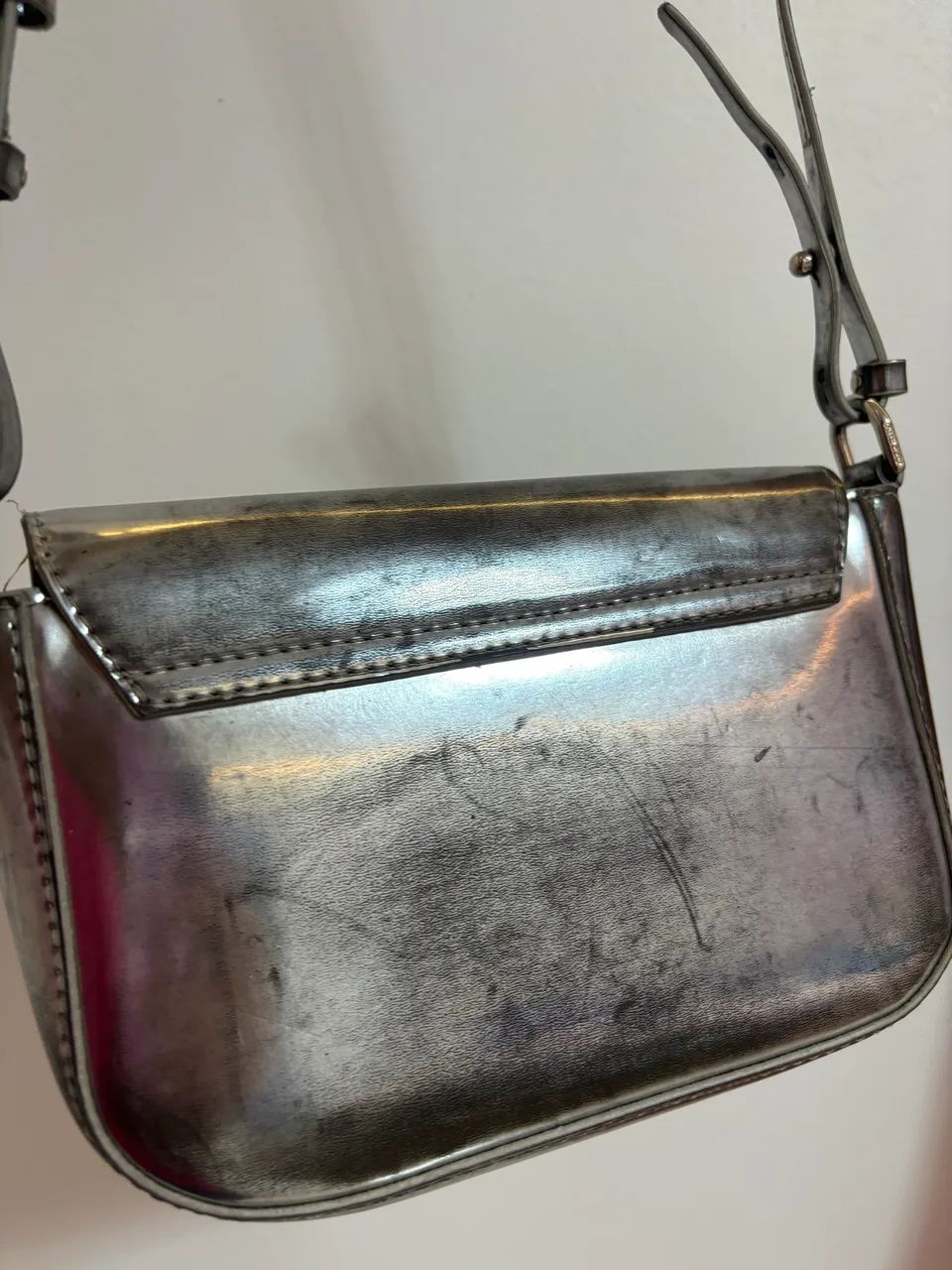  Bolsa tiracolo arezzo prata metalizada - Foto 2