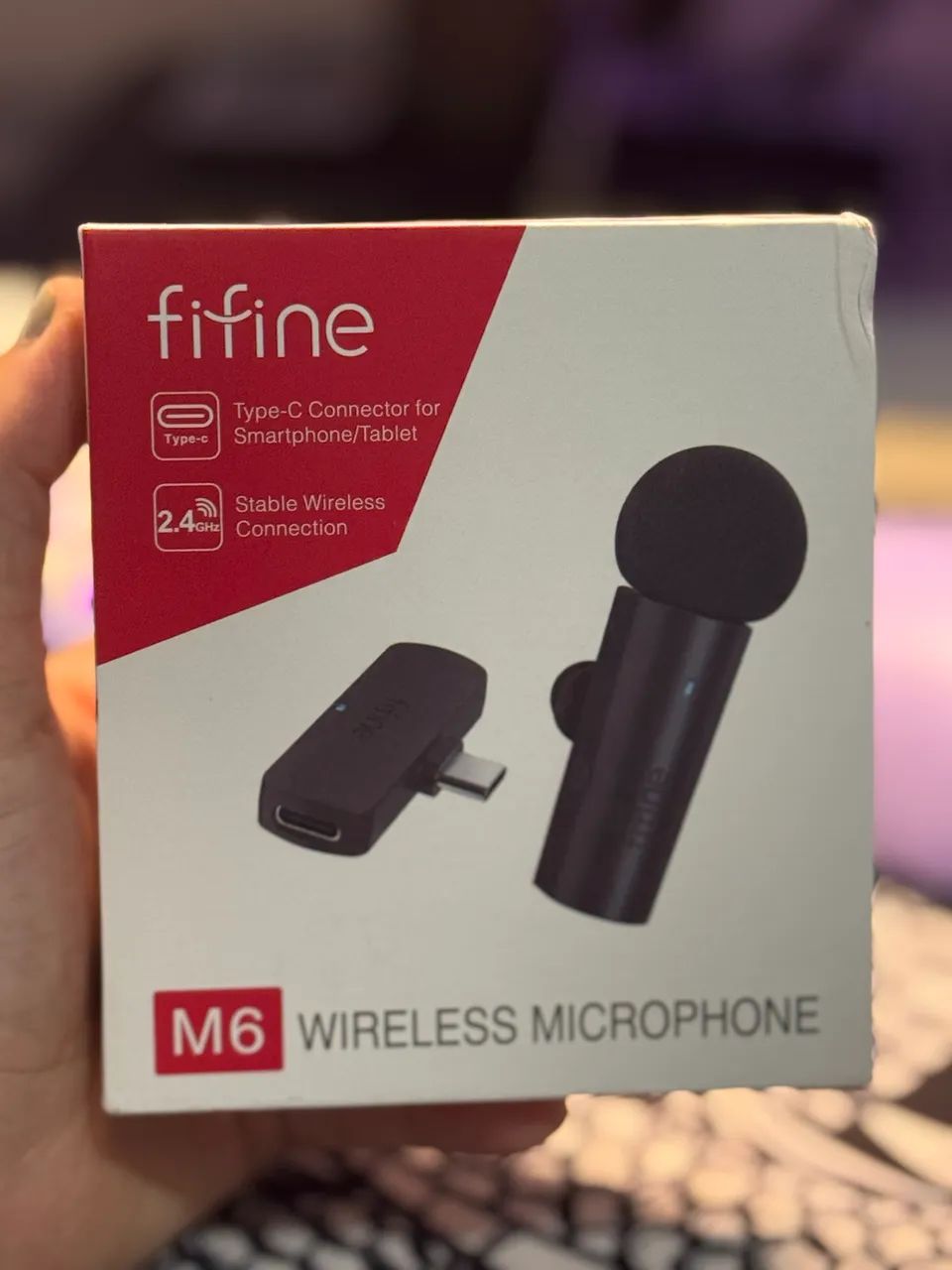 Microfone Lapela Sem fio Fifine M6 lacrado  - Foto 3
