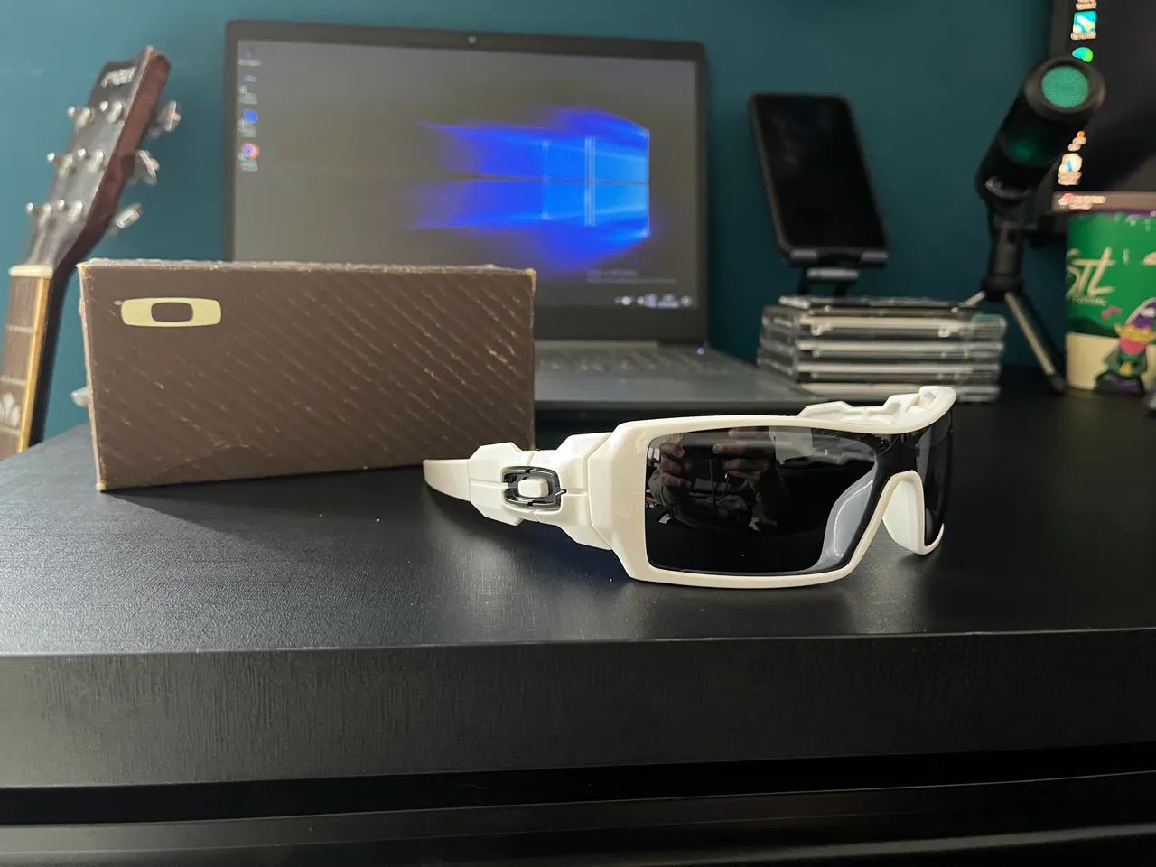 Oakley Oil Rig White com lentes Grey RARIDADE - Foto 2