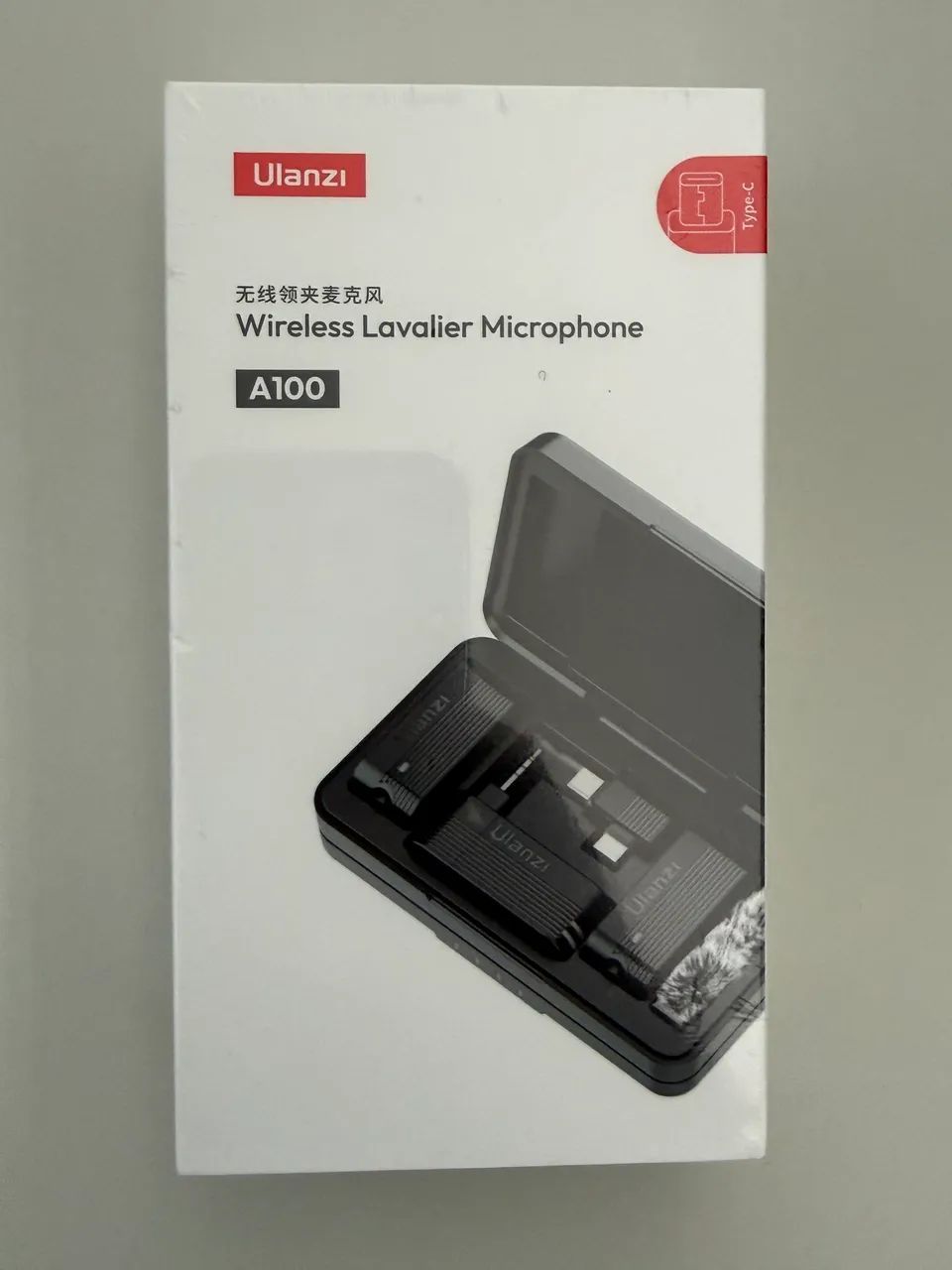 Microfone de Lapela Sem Fio Ulanzi A100 - Duplo + Case de Carga