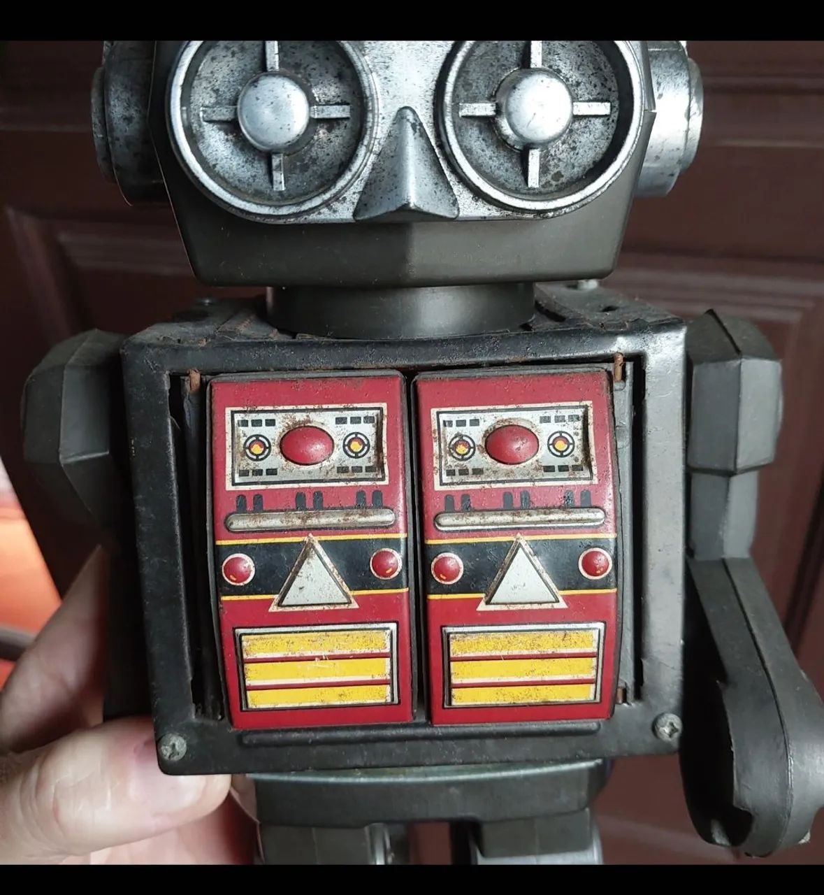 Antigo robô de brinquedo ajos 80 marca HS Horikawa japonês funcionando  - Foto 6