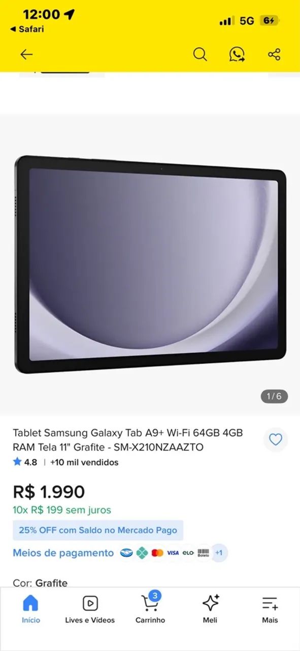 Tablet Samsung Galaxy Tab A9 + 11 Polegadas - Foto 3