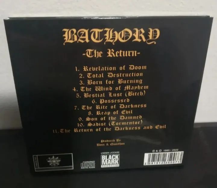 Cd Bathory - The Return... - Digipack - Nacional - Usado  excelente estado  - Foto 4