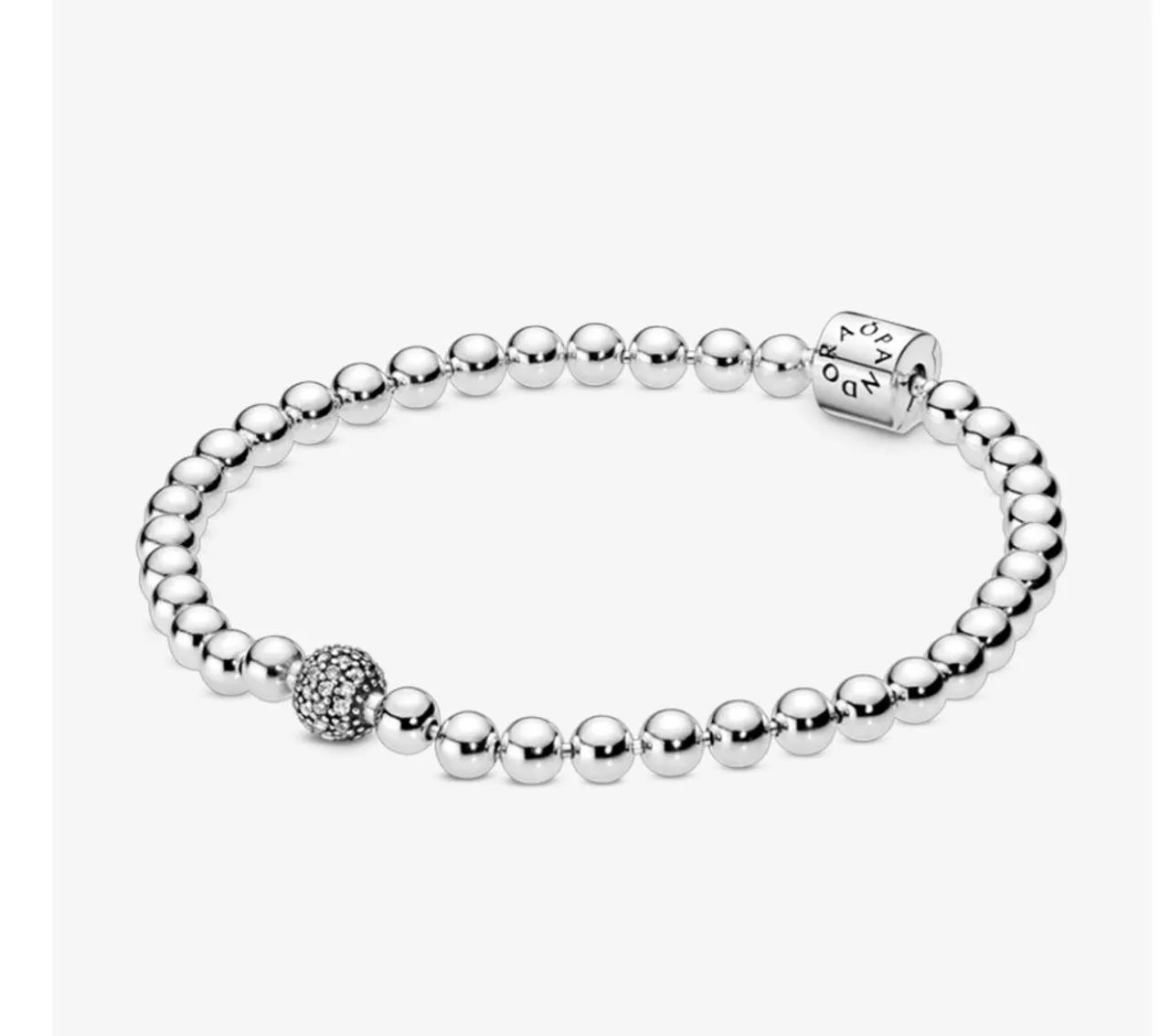 Pulseira de esferas de prata 