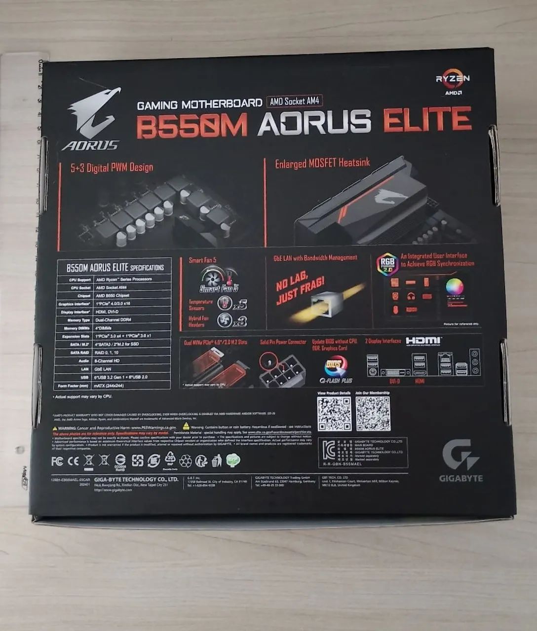 Placa-Mãe B550M Aorus Elite  - Foto 2