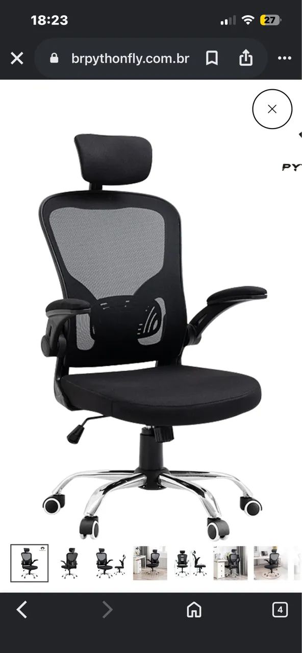 Cadeira de escritório Python Fly Ergonômica  - Foto 2