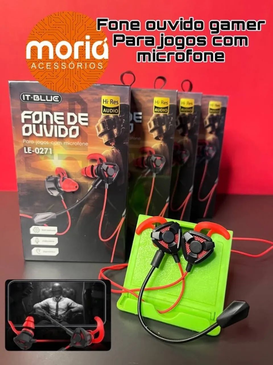 Fone ouvido gamer com microfone LE-0271 - Foto 4