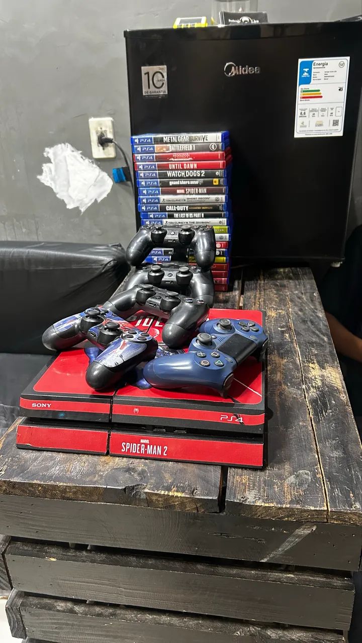 Ps4 fat com 23 jogos e 5 controles - Foto 3
