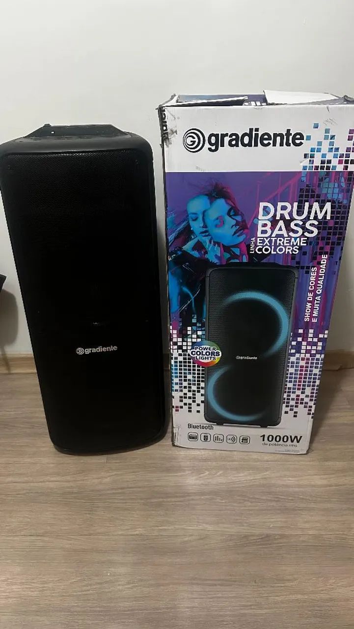 Caixa de som gradiente Drum Bass extreme 1000wts na caixa com controle completa  - Foto 4