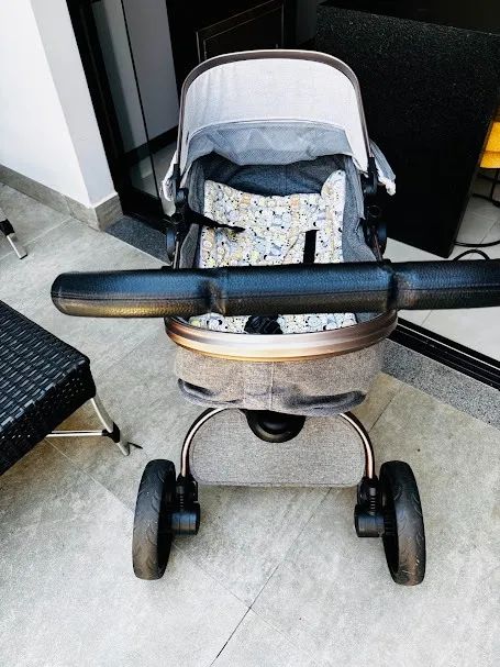 Carrinho Bebe Dzieco Vulcan Rose - Possui Bebe Conforto - Multissimo bem cuidado - Foto 4