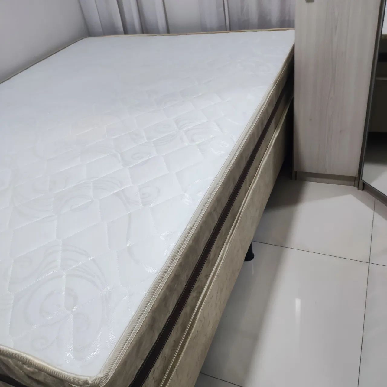 Cama casal box bege  - Foto 4