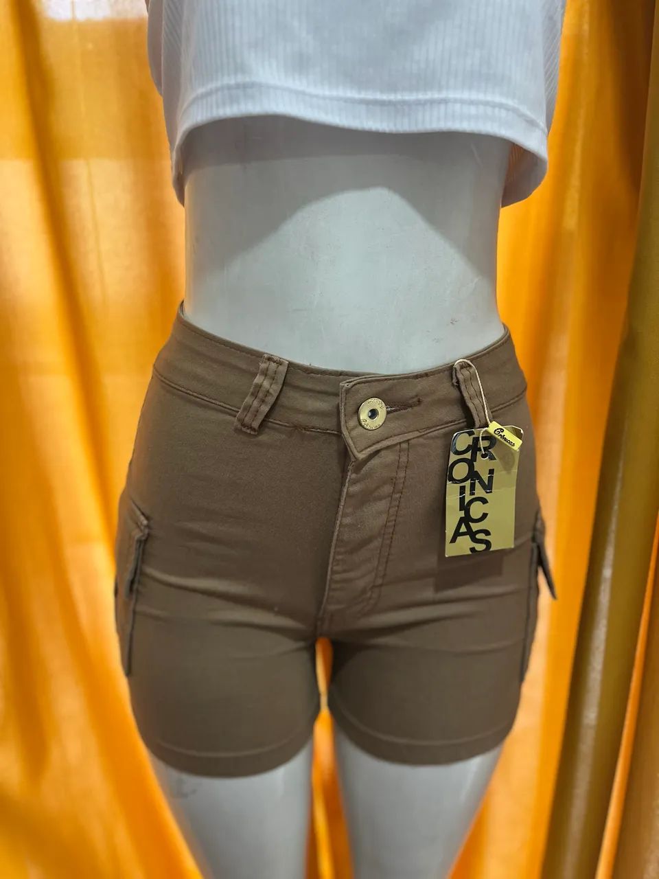 shorts jeans feminino crônica 