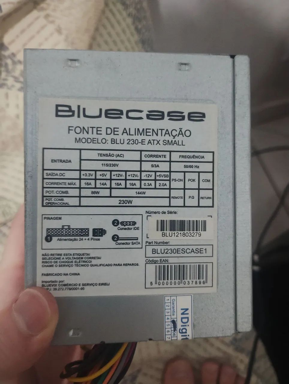 Gabinete e Fonte BlueCase Usados - Foto 3