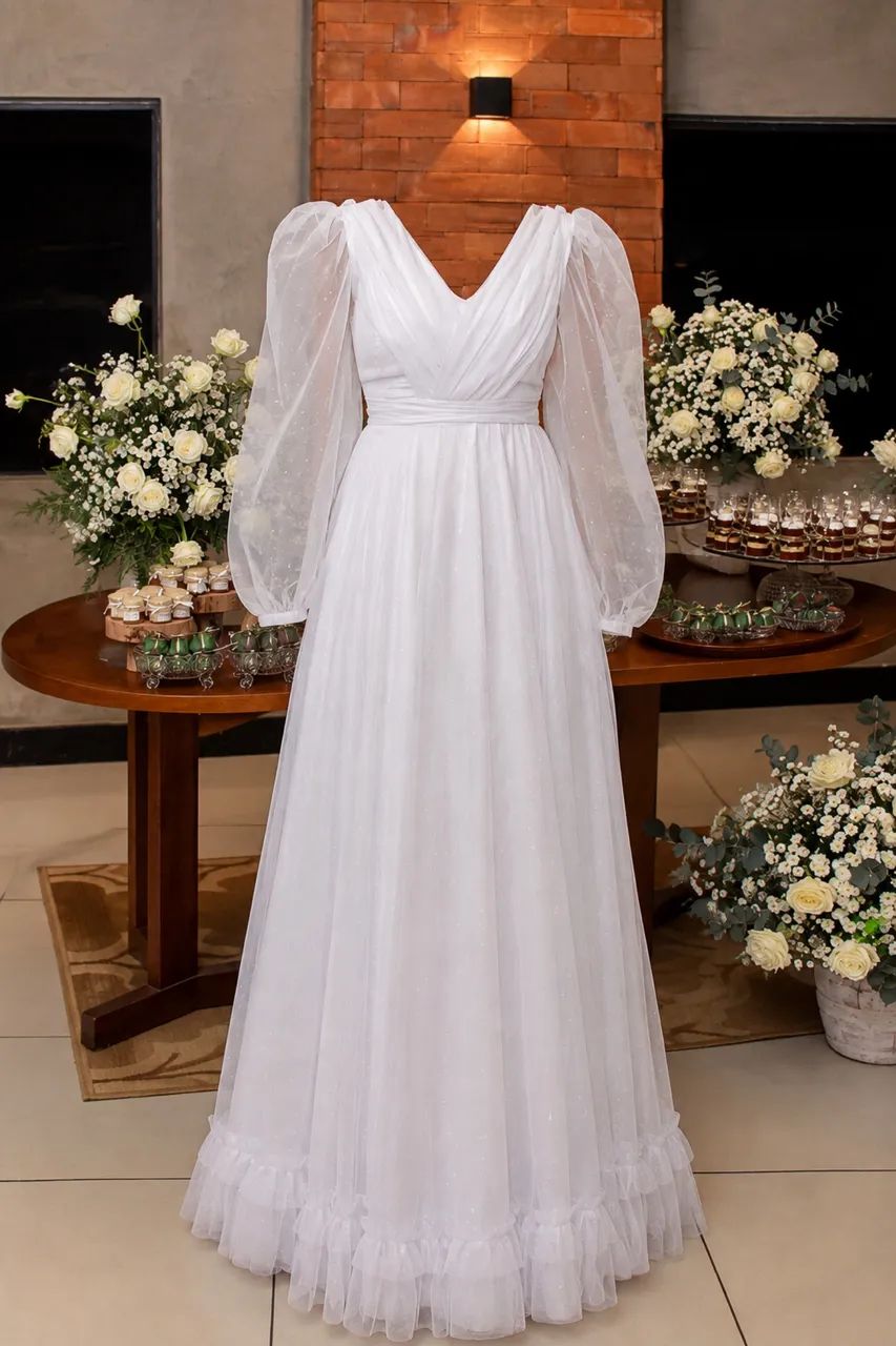 VESTIDO NOIVA MINIMALISTA 