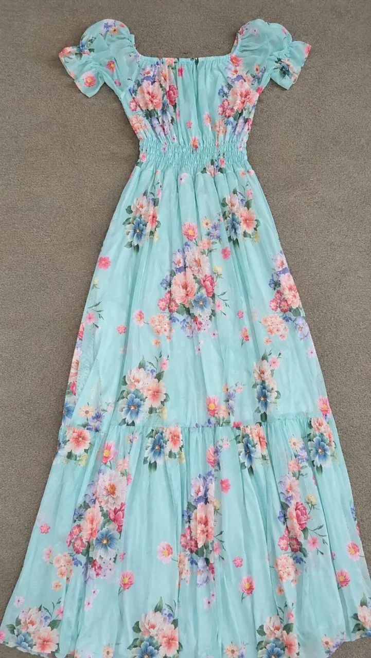 ?VESTIDO LONGO FLORAL