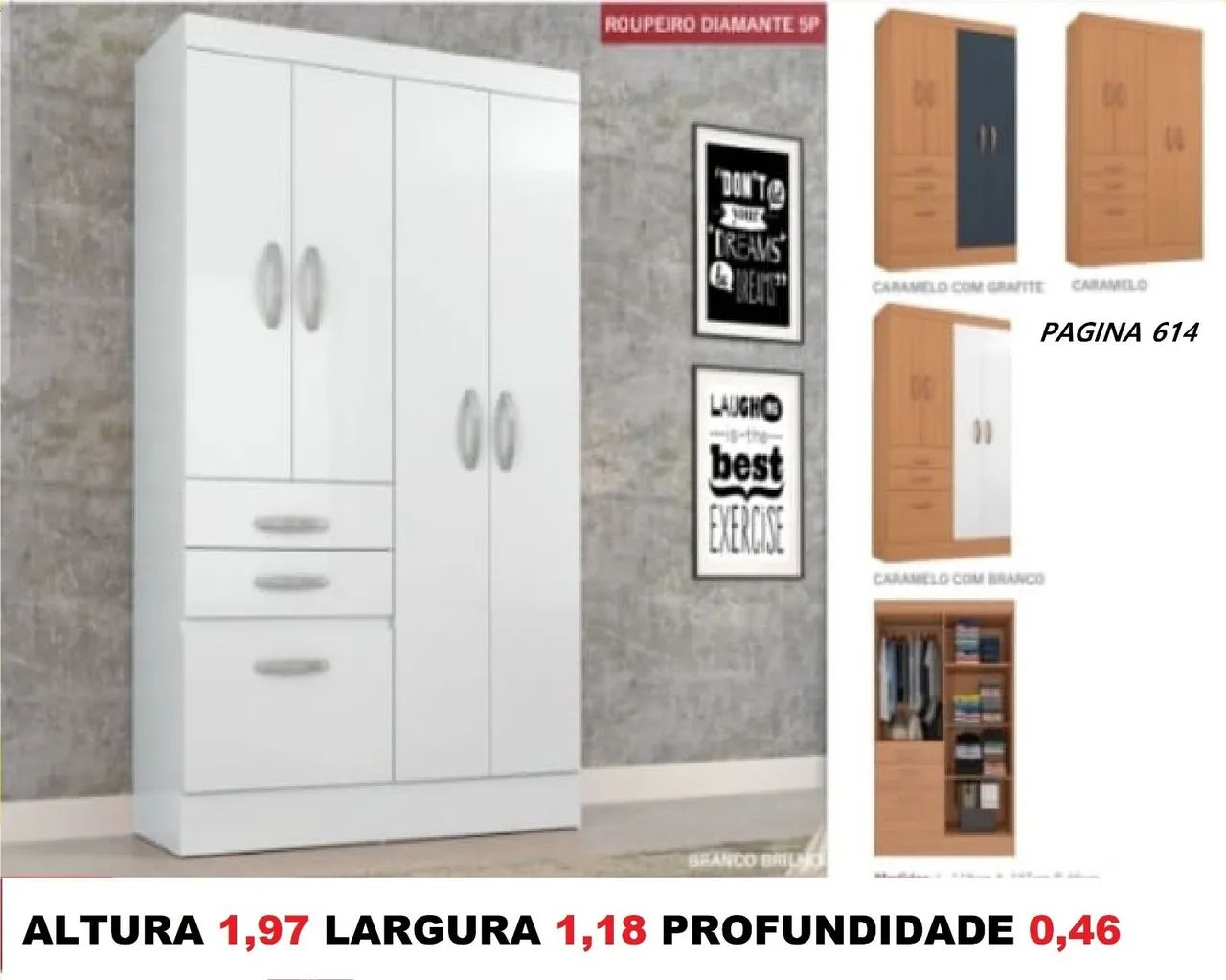 Guarda-roupa espaçoso solteiro  - Foto 2