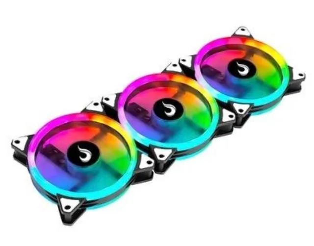 Kit com 3 Ventoinhas Rise Mode Energy, 120 mm, ARGB - Foto 4