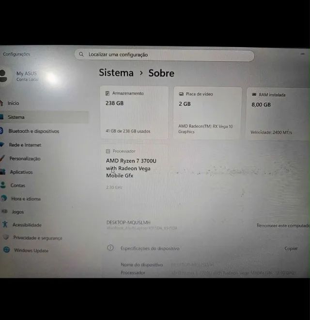 Notebook AMD Ryzen 7 3700U - Foto 5