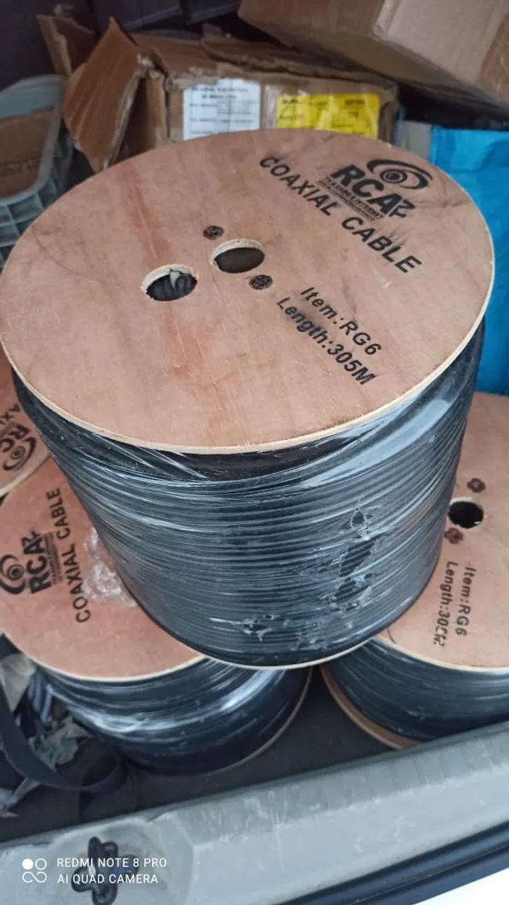 Vendo $435,00 Bobinas 305 mts Cabo Antena Rg6 Coaxial BLINDADO com mensageiro Profissional - Foto 4