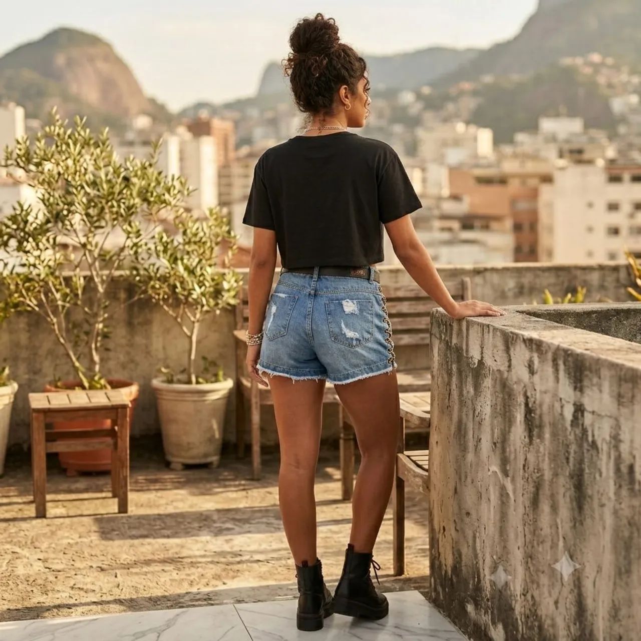 Shorts jeans Tam 42  - Foto 2