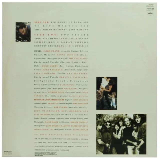 DISCO VINIL JOHN COUGAR MELLENCAMP - BIG DADDY - Foto 2