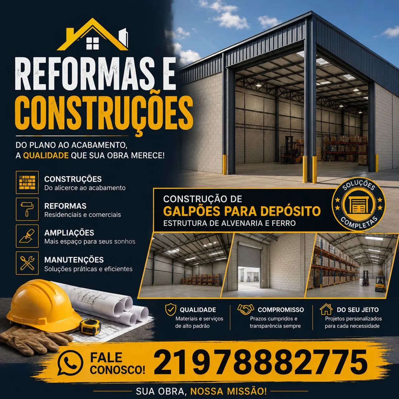 Reformas Garantida construções da fundação 