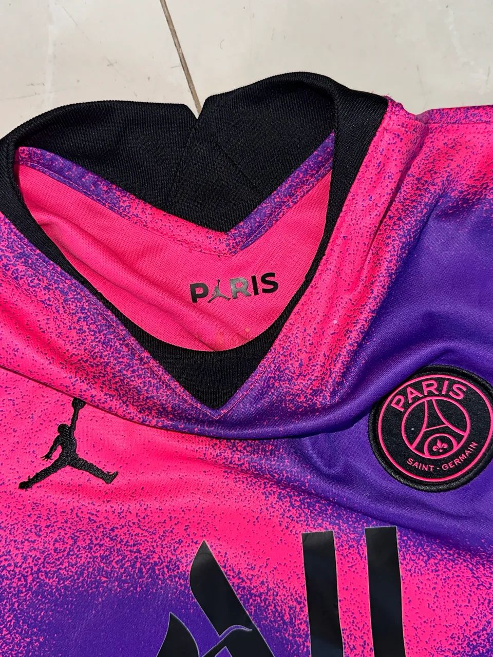Camiseta PSG 20/21 rosa/roxa original - Foto 3