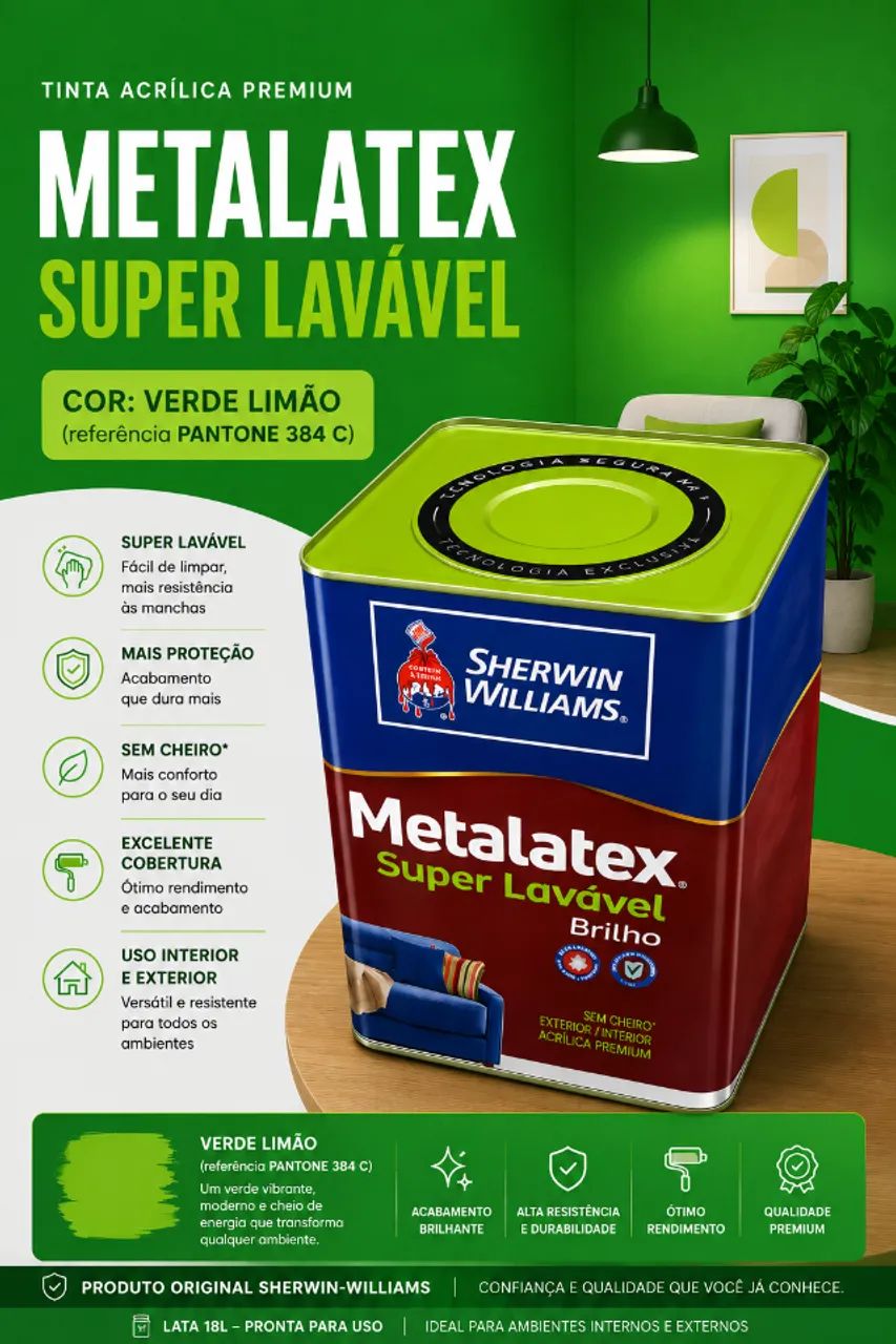 TINTA SHERWIN WILLIAMS 18L - R$170,00