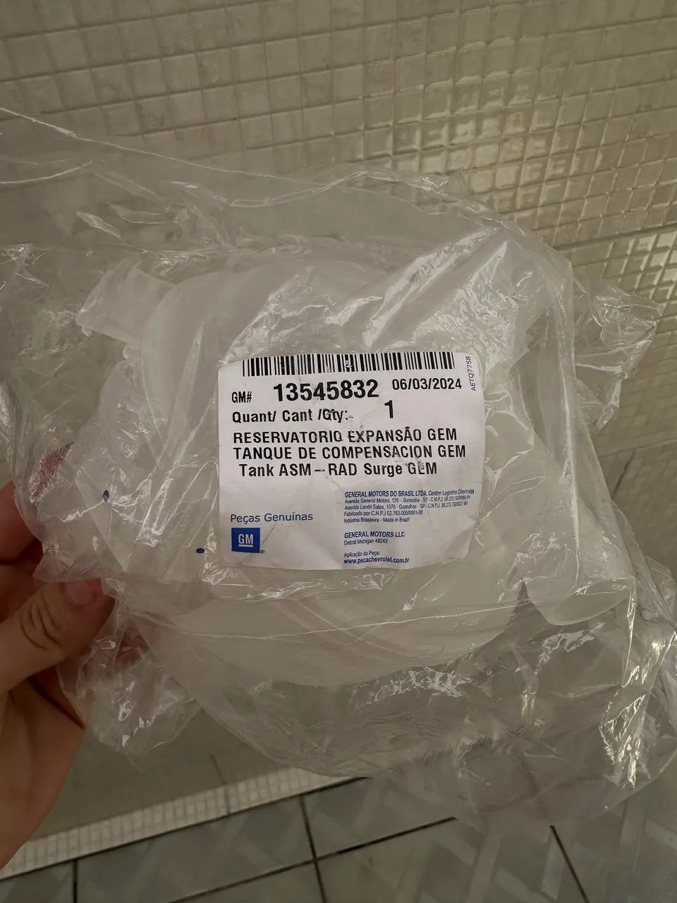 Reservatório líquido de arrefecimento do ônix e sensor do ângulo do volante do cobalt  - Foto 3