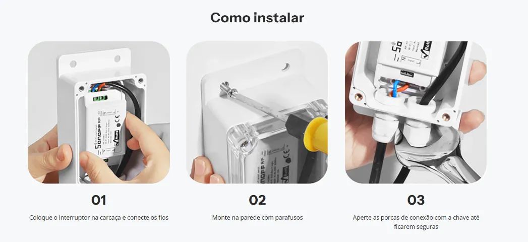 Caixa Impermeável IP66 p/ Sonoff | Proteção Externa WiFi (BASIC R2/R4) - Foto 5