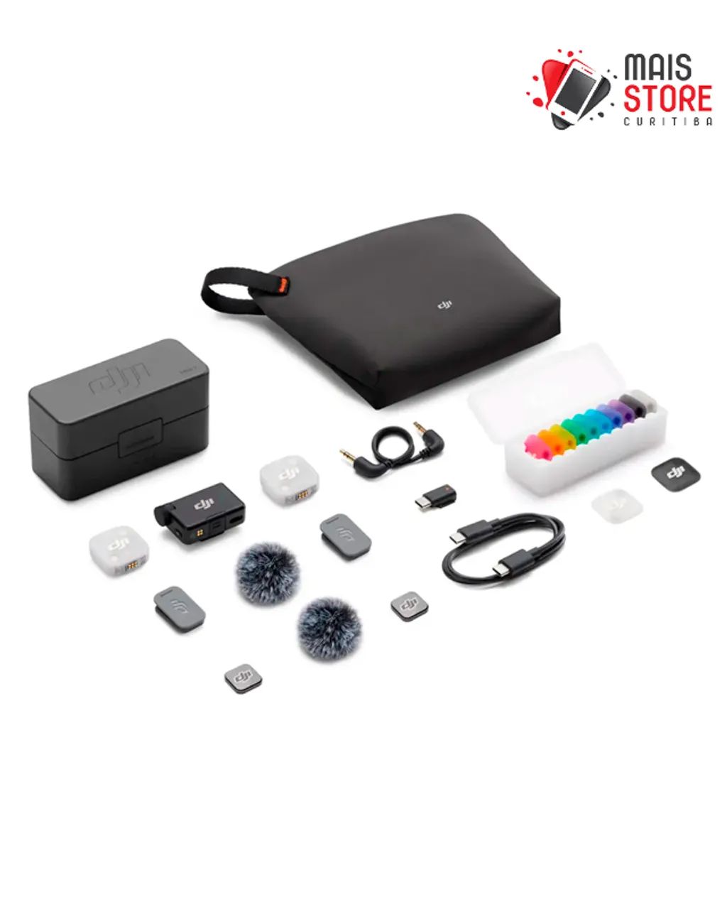 Microfone DJI Mic Mini 2 (2 TX + 1 RX + Charging Case) - (Novo