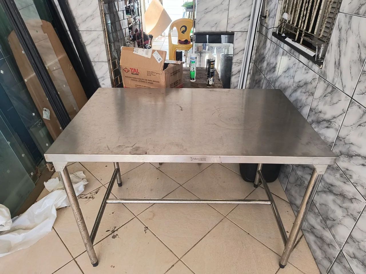 Mesa inox tamanho 1,20 Por 0,75 - Foto 4