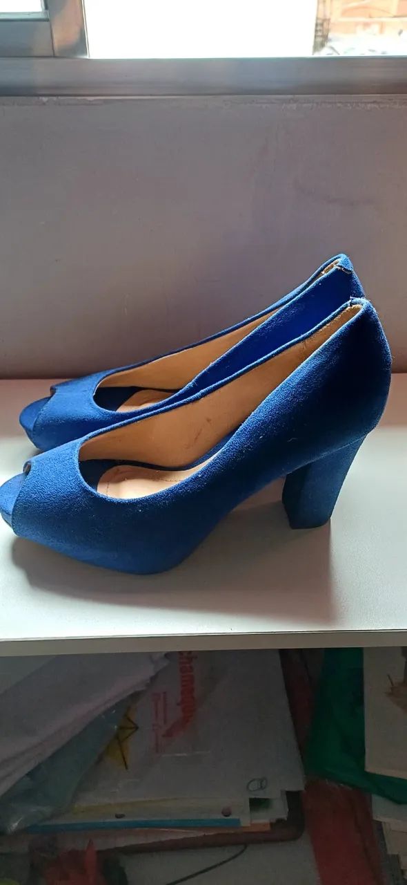 Sapato Azul Royal Camurça - Foto 5