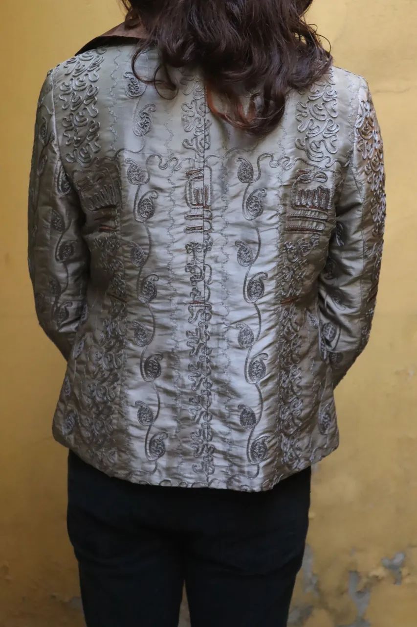 Blazer vintage importado 100% seda  - Foto 4