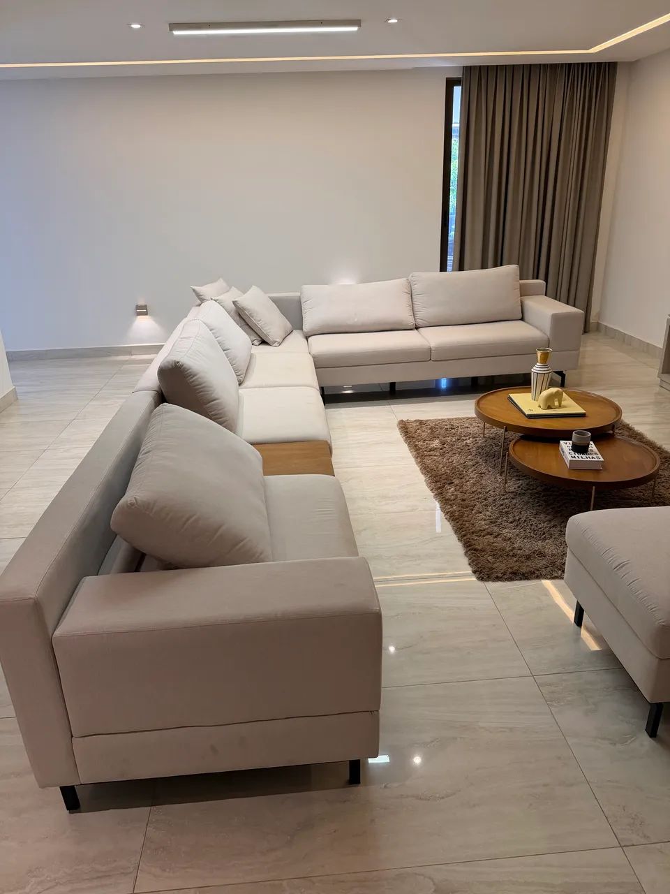 Sofá Modular Off White Sala de Estar 10 Pessoas - Foto 4