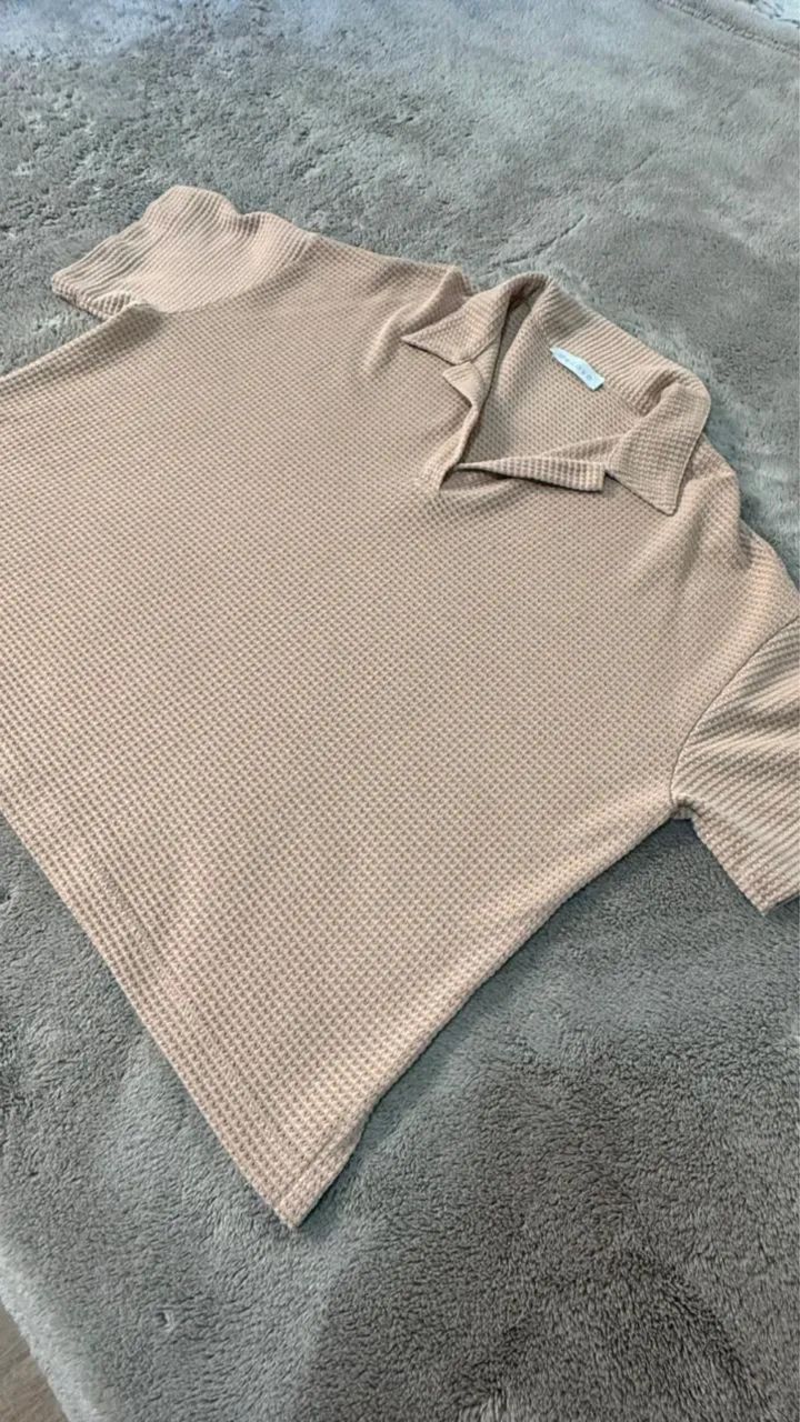 blusa de tricot denovo bege m